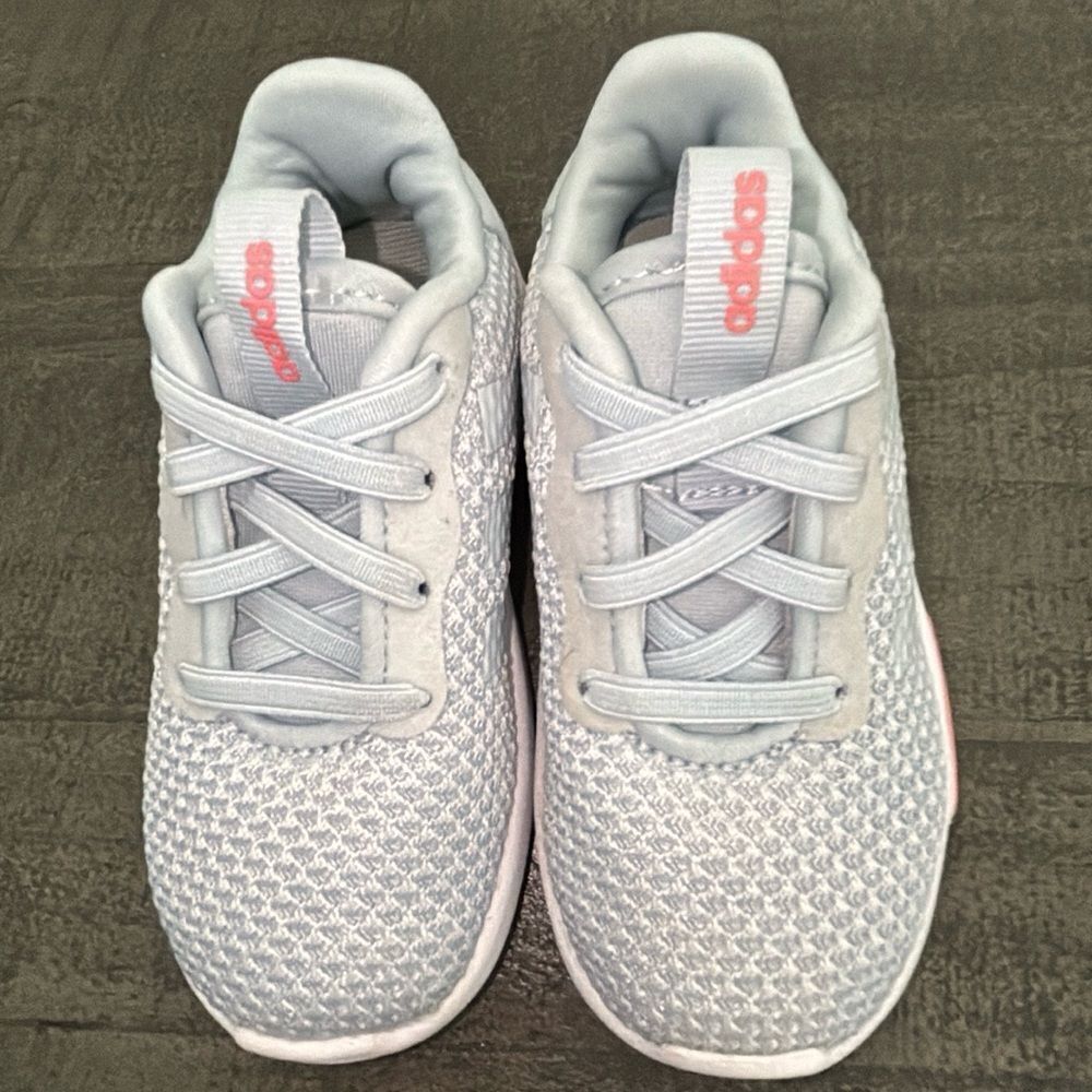 Adidas Training Racer 2.0, Baby Size 6, Gray, White & Pink, Like New